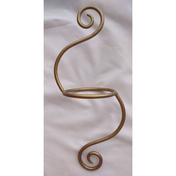 Gold Metal Wall Sconce 3 Candle Holder scroll hanging bracket 30" - Picture 15 of 15